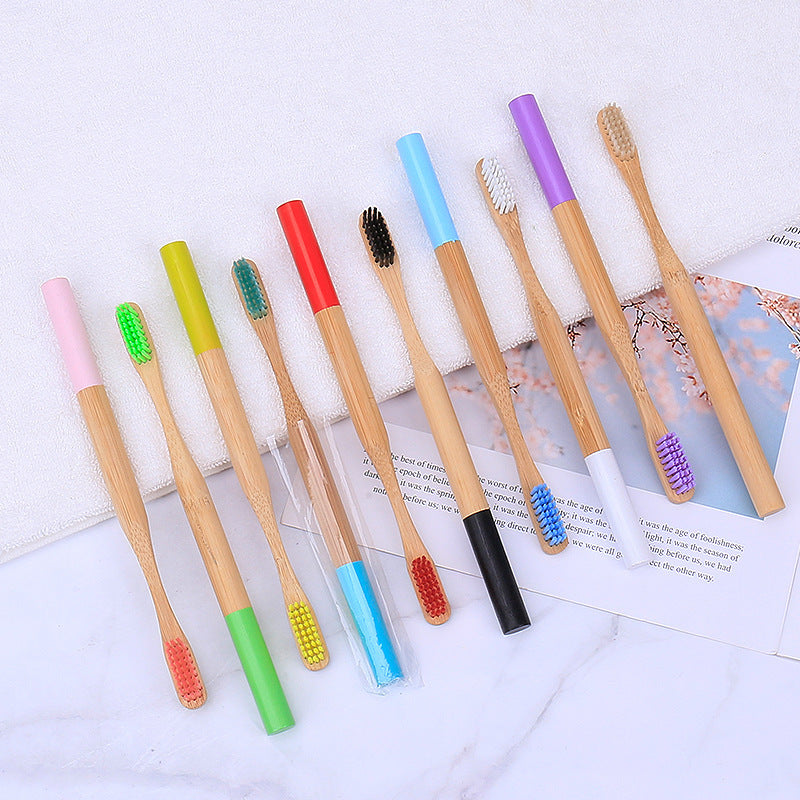 Bamboo Toothbrush with Custom Logo and Kraft Paper Box