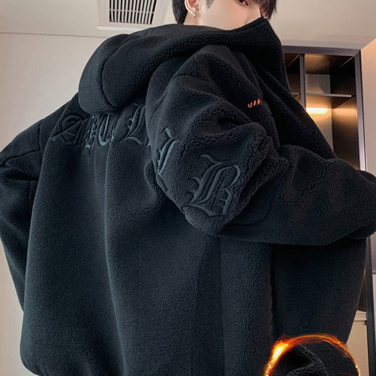 Particle velvet winter clothing with thickened cotton jacket
