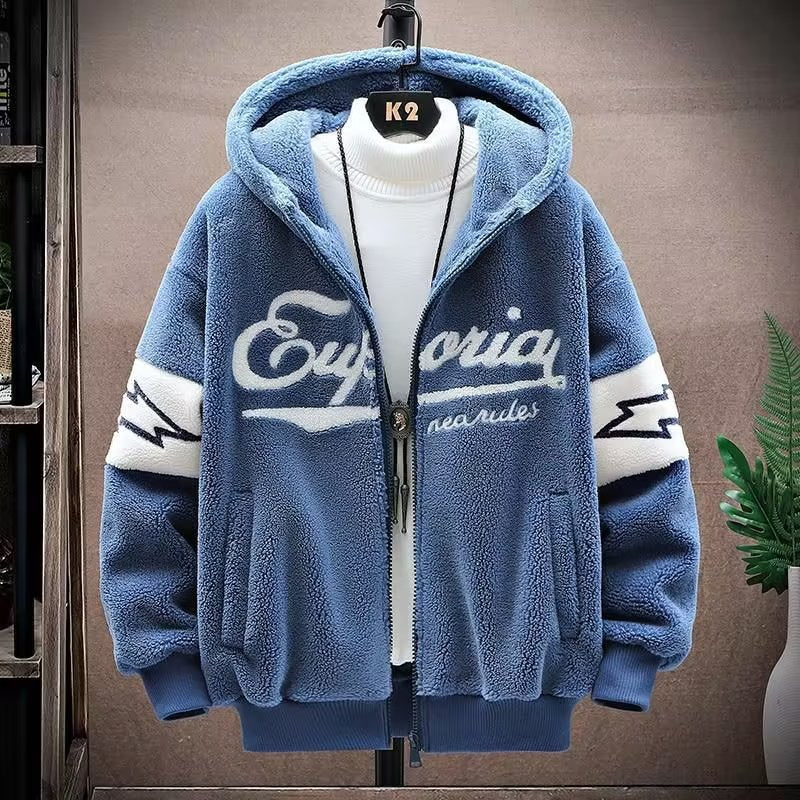 Particle velvet winter clothing with thickened cotton jacket