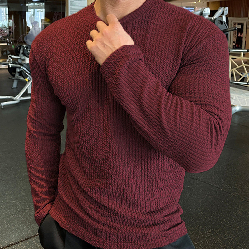 Fashion Knit Long Sleeve Top for Men  Autumn/Winter Casual Sweater