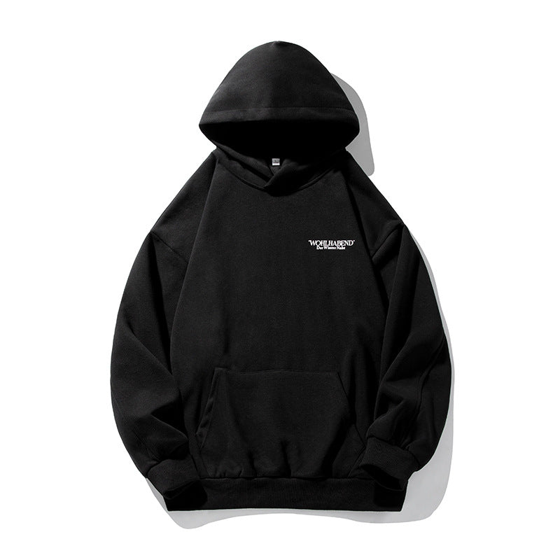 Oversized Heavyweight Vintage Puff Print Long Sleeve Hooded Unisex Sweatshirt