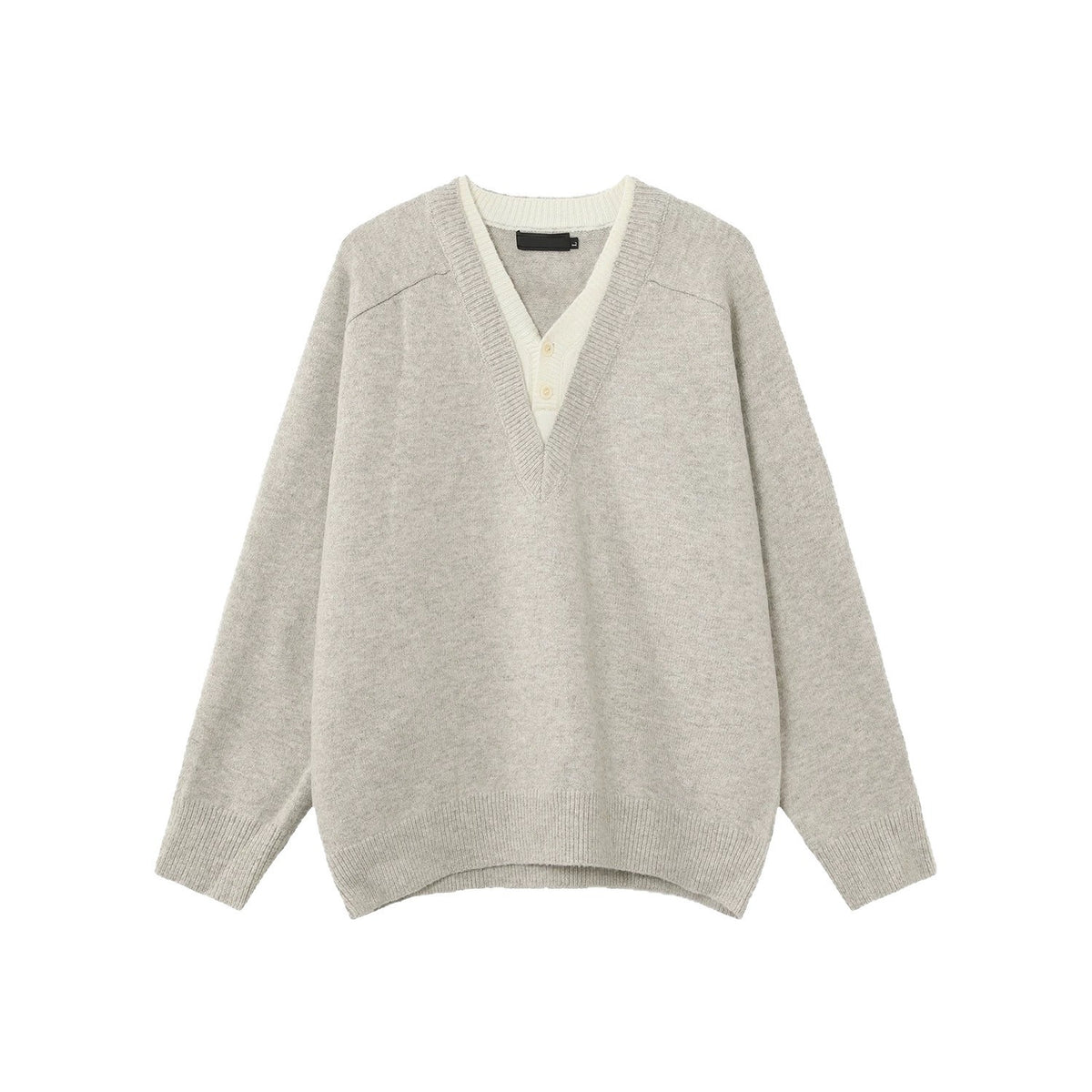 Men's Retro Relaxed Long Sleeve V-Neck Knitted Pullover Sweater