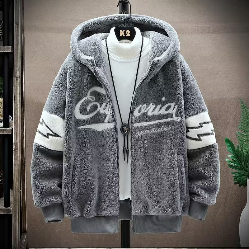 Particle velvet winter clothing with thickened cotton jacket