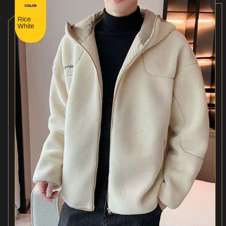 Particle velvet winter clothing with thickened cotton jacket