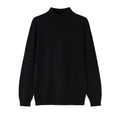 Casual Solid Color Long Sleeve Mock Neck Men's Knit Sweater