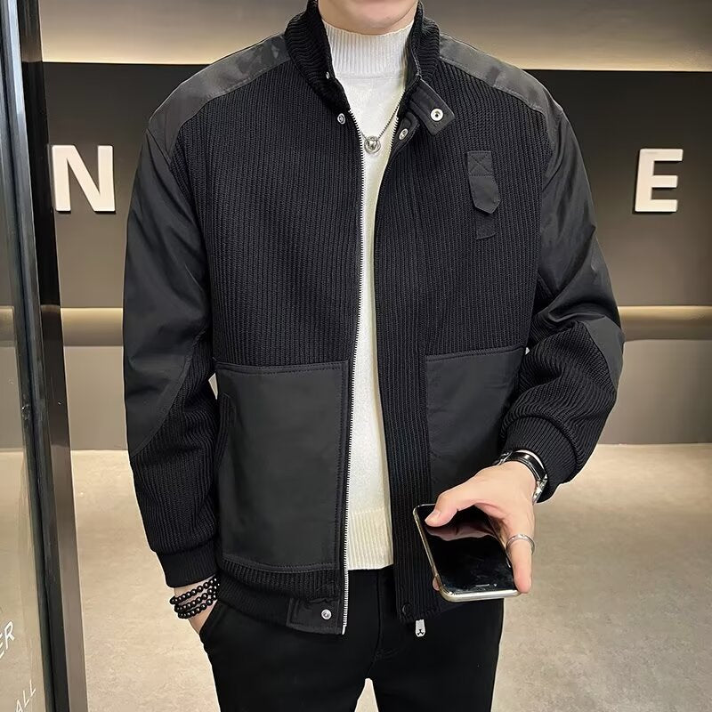 Men's Casual Loose Stand Collar Jacket