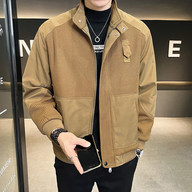Men's Casual Loose Stand Collar Jacket