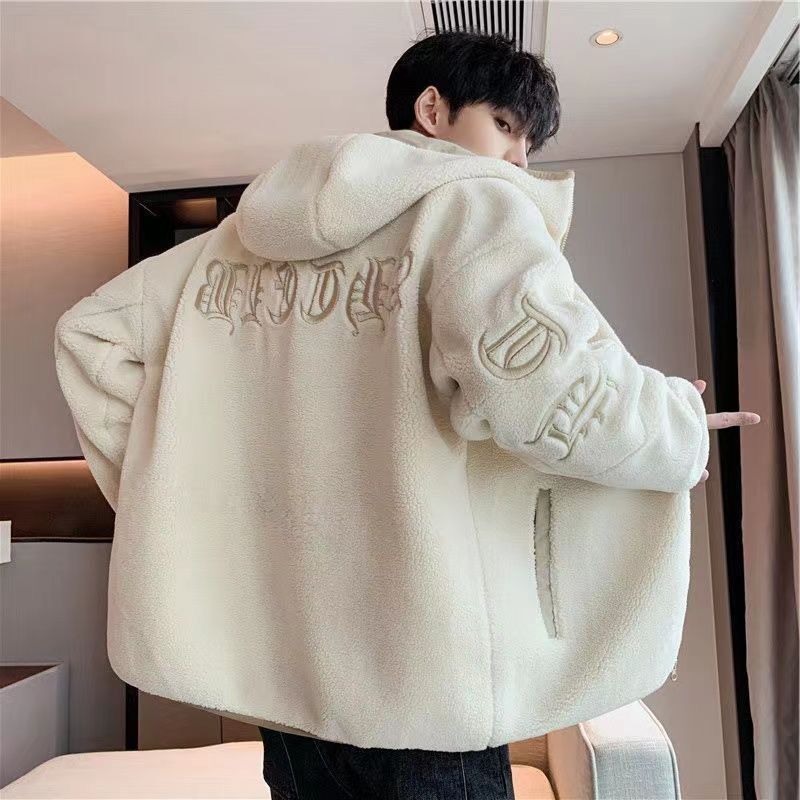 Particle velvet winter clothing with thickened cotton jacket