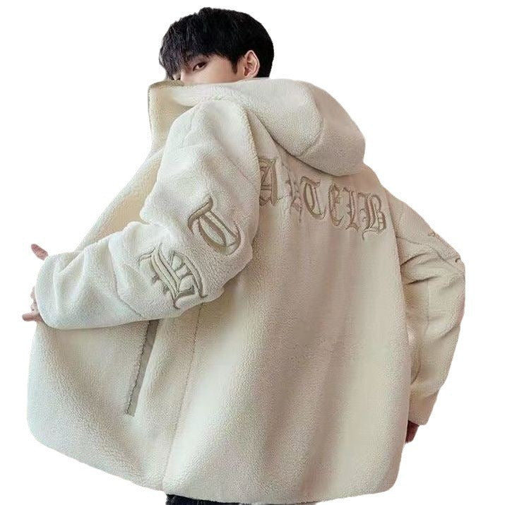 Particle velvet winter clothing with thickened cotton jacket